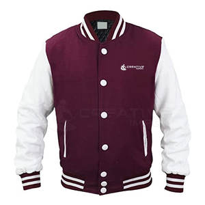 Logo personnalisé Veste Letterman de qualité supérieure avec col montant Manches longues À la mode Confortable Laine Polaire Taille 4XL - Product Image 2