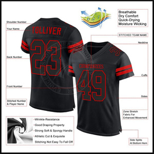 Maillots de football américain sur mesure à manches courtes, nouvelle conception, taille plus - Product Image 5