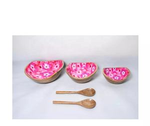 Nouveau Design personnalisé bol à salade en bois imprimé émaillé Design Antique cuisine hôtel maison Restaurant utilisation à un prix compétitif - Product Image 1