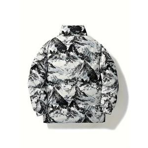 Custom Men's Winter <b>Jacket</b> <b>Waterproof</b> Stand Collar Outdoor Casual Thickened Warm <b>Padded</b> Bubble Puffer New Style - Product Image 2