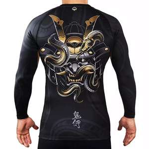 Camisa de compresión Anti-UV de la mejor calidad para hombres Protección de pantalla solar Ropa estampada BJJ corto para mujeres Rash Guard-Venta al por mayor - Product Image 6