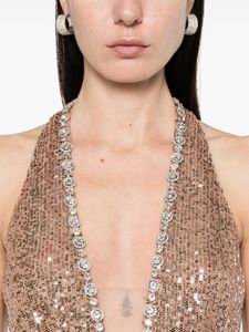 Elegante vestido de noche largo de gasa con cuello en V antiestático y transpirable para mujer con silueta recta para reuniones de fiesta - Product Image 5