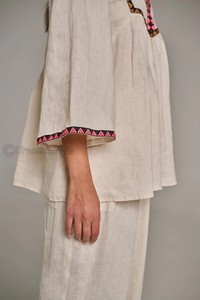 โรงงานผ้าฝ้ายผู้หญิงพิมพ์กระโปรงสั้นพร้อมตะเข็บรวบรวมด้านหน้ามินิสตรีชุดลําลองสีสันสดใส - Product Image 2