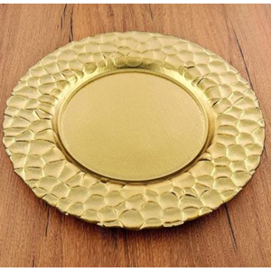 Plaque de chargeur en or de conception fabuleuse plaque formelle décorative martelée à la main pour les assiettes de chargeur les plus vendues - Product Image 4