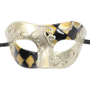Halloween griego Vintage <span class=keywords><strong>oro</strong></span> plata fiesta máscaras Colombia Vintage Plaid mascarada bola carnaval máscaras fabricante en China - Product Image 6