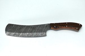 Couteau de cuisine couperet pleine grandeur en acier inoxydable de qualité supérieure couteau hachoir en acier au carbone avec manche en bois - Product Image 6