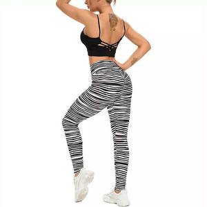 กางเกงเลกกิ้งเล่นโยคะสตรี,กางเกงเล่นโยคะผ้าโพลีเอสเตอร์พิมพ์ลายและสแปนเด็กซ์ระเหิดออกแบบใหม่แบบมืออาชีพ - Product Image 4