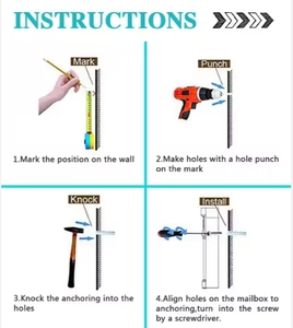 Boîte aux lettres extérieure Boîte aux lettres <span class=keywords><strong>de</strong></span> réception Petite boîte aux lettres murale pour résidentiel - Product Image 6