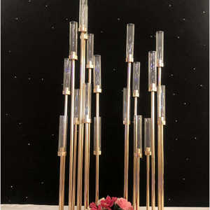 Candelabro de Metal de 8 o 10 Cabezas para Centros de Mesa de Boda, Decoración para Fiestas de Boda de 60 cm - Product Image 2