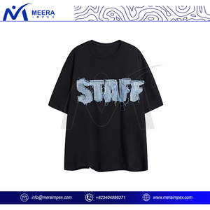 เสื้อยืดแนววินเทจโบฮีเมียนทำด้วยมือปักลายทุกข์ออกแบบได้ตามต้องการเสื้อผ้าลำลองแนวเรโทรศิลปะเก๋ๆ - Product Image 2