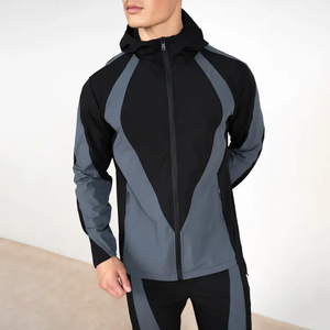 Conjunto Deportivo de Dos Piezas para Hombre, Chaqueta y Pantalón Largos, Estampado, Cortavientos, Personalizado, de Poliéster/Algodón, Transpirable, con Forro Polar - Product Image 2