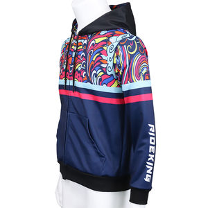 Sweat à capuche zippé pour homme en molleton 100% coton, respirant, sans cordon, personnalisable par sublimation, vente en gros - Product Image 2