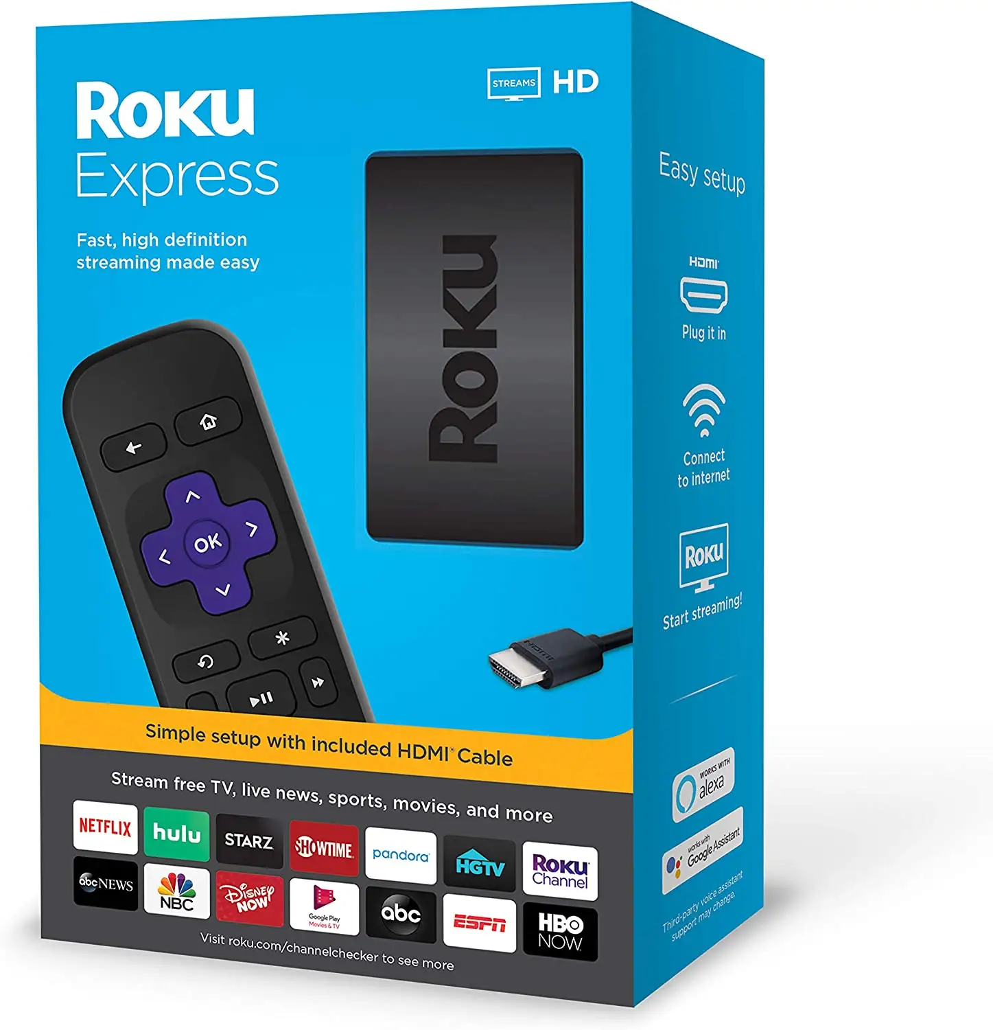 新しいRokuストリーミングスティック4Kストリーミングデバイス4K/HDR/ Vision with Roku Voice Remote Pro