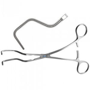 Pince tangentielle atraumatique de qualité Satinsky DeBakey, pince articulée de 9 pouces avec manuel de verrouillage pour usage médical hospitalier - Product Image 1