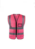 Gilet de sécurité haute visibilité réfléchissant respirant, classe 1 ANSI, imperméable, avec logo personnalisé pour la construction industrielle