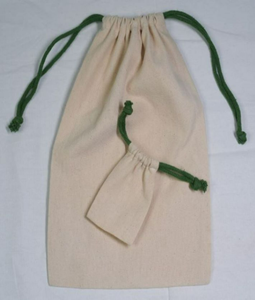 Pochette en coton mousseline bio, écologique, recyclable, personnalisée, petite, blanche, en toile de calicot, sac à cordon en toile, sacs en coton de soie - Product Image 5