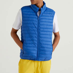 Venta al por mayor de fábrica OEM Casual Algodón Nylon Chaleco de invierno Hombres Chaqueta Cálido Chaleco sin mangas Hombre con logotipo bordado personalizado - Product Image 3