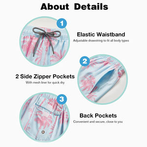 Pantalones Cortos de Playa para Hombre, Venta Caliente, Precio al por Mayor, Secado Rápido, Sublimados, Transpirables, 100% Poliéster, para Ropa de Playa - Product Image 3