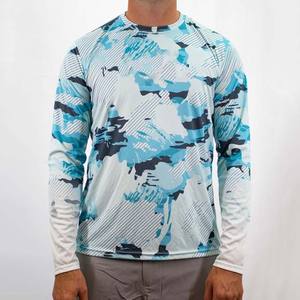 Diseño de camuflaje sublimación impresa personalizada cuello redondo rendimiento UPF 50 + manga larga nuevo estilo ropa de pesca camisas para la venta - Product Image 3