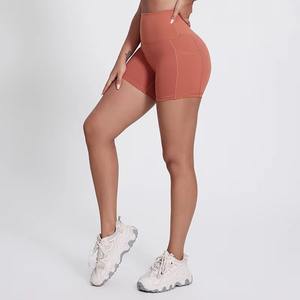 Pantalones cortos lisos sólidos personalizados para mujer, moda de verano de alta calidad, transpirables, de secado rápido, para deportes, gimnasio, entrenamiento, pantalones cortos para mujer - Product Image 6