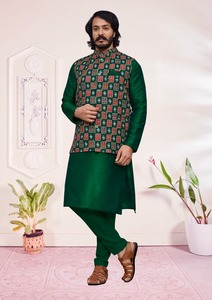 Nouveau Fantaisie Designer Fête Et Fonction Porter Traditionnel Khadi Coton Kurta Churidar Pyjama Readymade Dernière Collection - Product Image 3