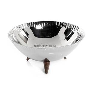 Bol de service et de décoration en métal plaqué or le plus vendu Design unique Base polie brillante en argent de haute qualité résistant à la chaleur - Product Image 4