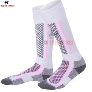 Venta al por mayor de calcetines largos de algodón de alta calidad calcetines largos con logotipo personalizado impreso de moda de corte bajo calcetines largos de los hombres autocalentamiento, térmico - Product Image 2