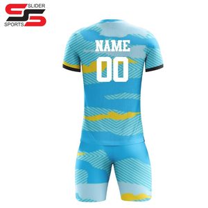 Camiseta de fútbol transpirable personalizada, Conjunto de camiseta de fútbol Deportivo para hombres, kit de uniforme de entrenamiento de fútbol de secado rápido - Product Image 6