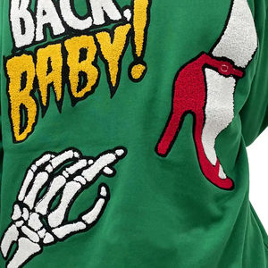 Sweat-shirts en molleton avec logo brodé en chenille lourd en coton mélangé personnalisé, vêtements de rue pour hommes - Product Image 5