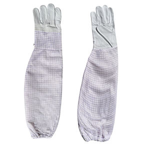 Guantes de apicultura con logotipo personalizado 2025, puño de malla transpirable largo, empuñaduras protectoras de seguridad de alta calidad a prueba de picaduras para - Product Image 1