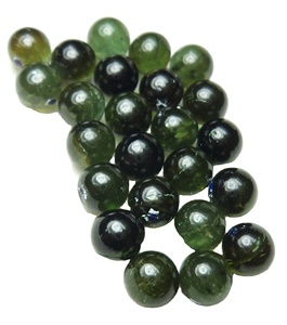 Turmalina verde 100% Natural liso redondo cabujón forma de bola piedra preciosa suelta buena calidad piedra natal para joyería uso OEM - Product Image 3