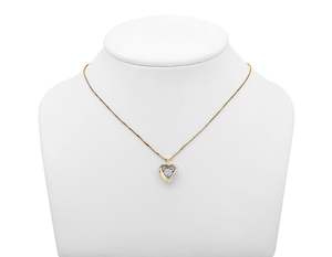 Derniers diamants Moissanite style vintage en argent 925 plaqué or pendentif coeur et breloques pour cadeaux hommes femmes - Product Image 2