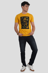 T-shirts en coton de qualité supérieure fabriqués en Inde pour hommes motif imprimé en tissu doux bio-lavé à manches courtes coupe ajustée vêtements d'été décontractés - Product Image 6