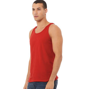 Camisetas sin mangas unisex de algodón peinado y hilado en anillo Airlume Diseña tu propia marca Stringer Gym Singlet Camisetas sin mangas con estampado personalizado - Product Image 1