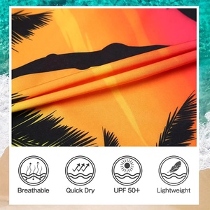 กางเกงขาสั้นสำหรับเดินชายหาดของผู้ชายกางเกงว่ายน้ำแบบผูกเชือกเอวปานกลางแบบลำลองกันน้ำระบายอากาศได้ดีในฤดูร้อน - Product Image 6