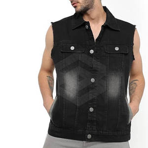 Fashion Custom Made Cow Hide Jeans <b>Vest</b> <b>Men</b> <b>Slim</b> Fit Made in Pakistan Jeans <b>Vest</b> 2024 - Product Image 2