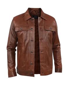 Veste en cuir d'hiver pour hommes haut de gamme qualité solide motif haute conception à la mode nouveau Style décontracté approvisionnement en gros - Product Image 1