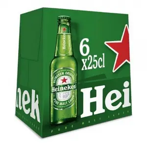 Объемное пиво HEINEKENS большего размера в бутылках в 250 мл.