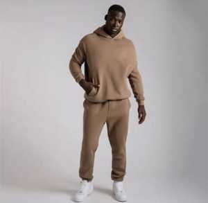 Survêtement 100% coton exquis dans une couleur élégante avec un design uni surdimensionné Combinaison de sport unisexe à la mode - Product Image 4