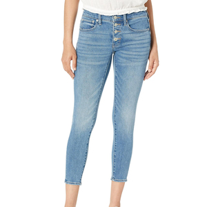 Wholesale Custom Women's High Waist Bell Bottom Wide Leg Jeans Breathable fashion Cotton Fashion Wear with <b>Flared</b> Style - Product Image 4