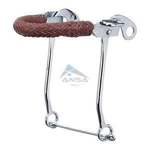 Weaver Leather Hackamore Bit con Noseband de cuero trenzado, tachuela de caballo cromada de 9 pulgadas, la mejor calidad, precio al por mayor - Product Image 1