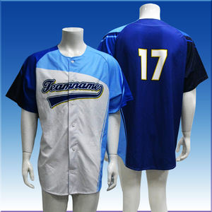 Custom Sublimation Breathable Baseball Uniforms Unisex V-neck Polyester Jerseys with Custom Logo for Adults - Product Image 2
