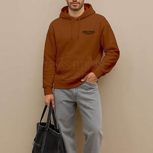 Sudadera con capucha de gran tamaño para hombre de Color personalizado Sudadera con capucha de tela suave hecha en fábrica para hombre Ropa informal duradera Sudadera con capucha de gran tamaño en línea - Product Image 2