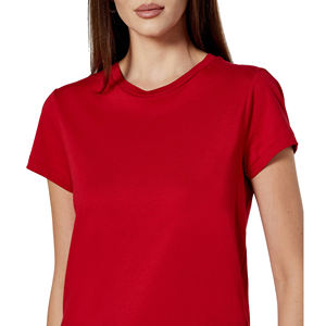 Camisetas transpirables ecológicas de algodón 100% que absorben la humedad activa de verano para mujer Gimnasio Entrenamiento Servicio OEM Logotipo personalizado - Product Image 2