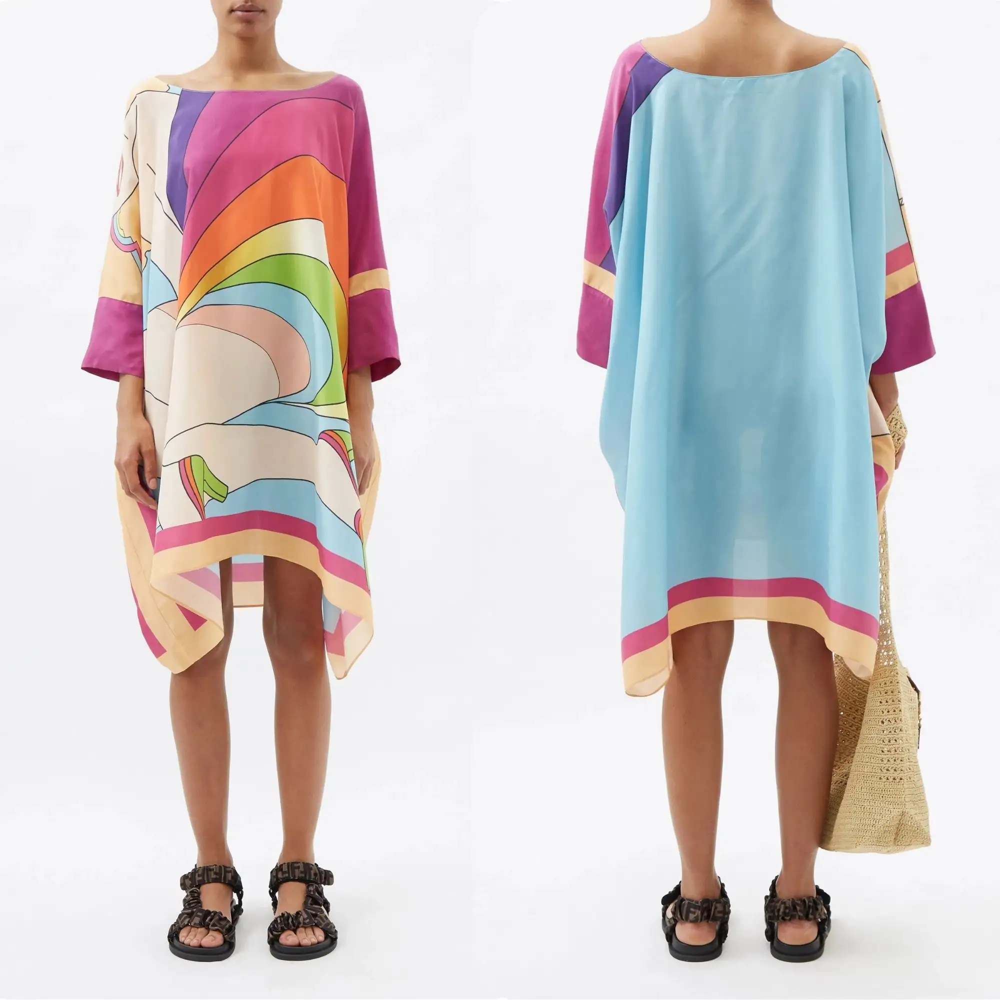 Đầm Kaftan Ngắn In Hình Thời Trang Hiện Đại Nhiều Màu Bán Chạy (Tùy Chỉnh Giá Thấp)