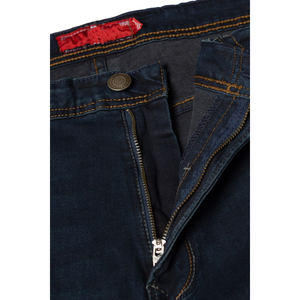 100% algodón Comfort Fit Rockford Denim Jeans oscuro azul marino jeans más tamaño zip Fly cintura botón Jean hombres Pantalones - Product Image 3