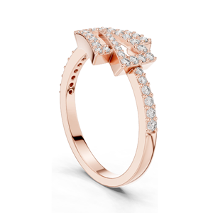 Magnifique bague empilable en diamant de laboratoire de 0,345 CT pour femmes, clarté VVS-VS EF, disponible en or 18 carats, 14 carats, 10 carats et argent 925 - Product Image 4