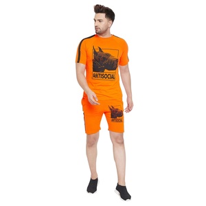 Ensemble d'été pour hommes : Short et T-shirt en coton French Terry doux et respirant – Tenue décontractée pour la gym et le streetwear – Fournisseur OEM sous marque privée - Product Image 1