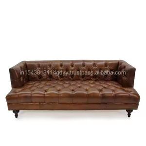 Hecho a mano moderno terciopelo Chesterfield 3 plazas sofá botón diseño copetudo para sala de estar dormitorio pasillo hoteles centros comerciales - Product Image 2