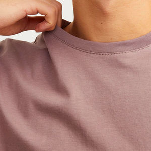 Top classement o-cou hommes 100% coton T-Shirt Logo imprimé personnalisé meilleure qualité couleur unie Streetwear tissu peigné - Product Image 5